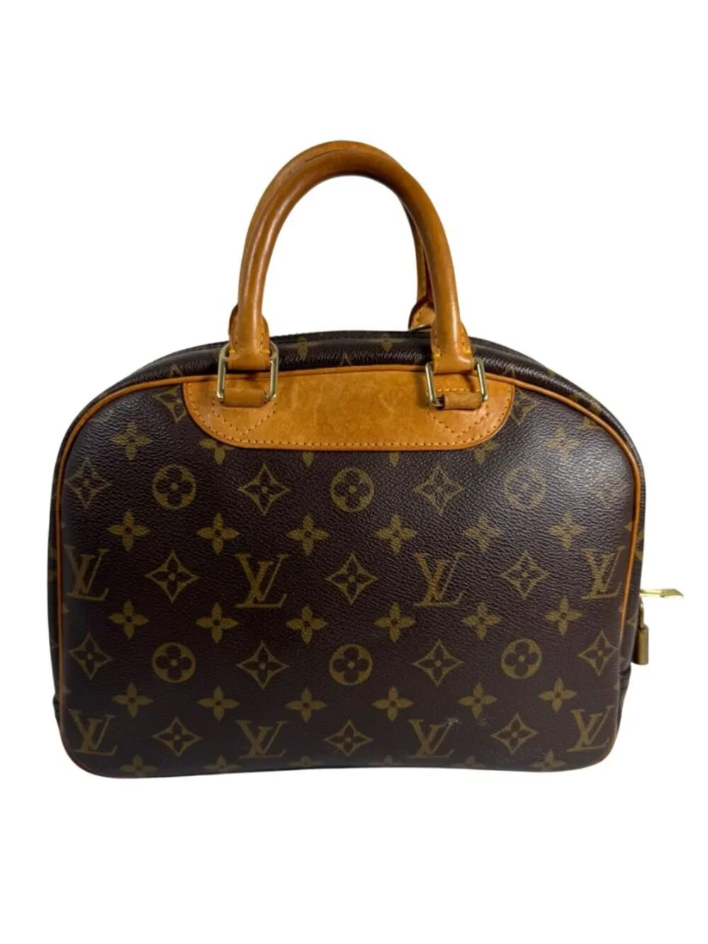 LOUIS VUITTON Trouville LV Monogram Coated Canvas & Vachetta Leather Handbag